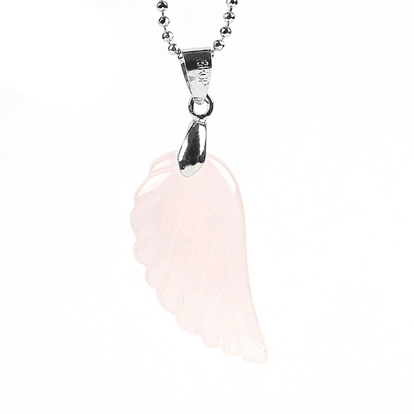 PandaHall Natural Rose Quartz Angel Wing Pendant Necklace, 17.72 inch(45cm) Rose Quartz Wing
PandaHall Natural Rose Quartz Angel Wing Pendant Necklace, 17.72 inch(45cm) Rose Quartz Wing