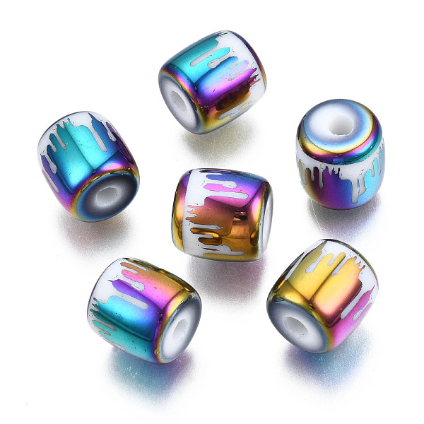 PandaHall Electroplate Glass Beads, Column with Other Pattern, Colorful, 11.5x11.5mm, Hole: 2.5mm, about 100pcs/bag Glass Others
PandaHall Electroplate Glass Beads, Column with Other Pattern, Colorful, 11.5x11.5mm, Hole: 2.5mm, about 100pcs/bag Glass Others