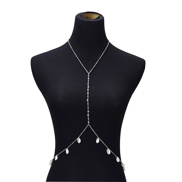 PandaHall Body Necklace, with 304 Stainless Steel Cable Chains, Glass Beads and Shell Beads, Stainless Steel Color, 19.6 inch(50cm), 2.5mm...
PandaHall Body Necklace, with 304 Stainless Steel Cable Chains, Glass Beads and Shell Beads, Stainless Steel Color, 19.6 inch(50cm), 2.5mm...