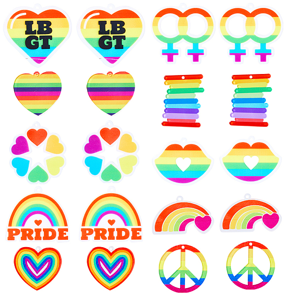 PandaHall SUNNYCLUE 1 Box 20Pcs 10 Styles LGBT Charms Bulk Gay Pride Charms Acrylic Rainbow Charm Heart Proud Love Peace Ornament for...
PandaHall SUNNYCLUE 1 Box 20Pcs 10 Styles LGBT Charms Bulk Gay Pride Charms Acrylic Rainbow Charm Heart Proud Love Peace Ornament for...
