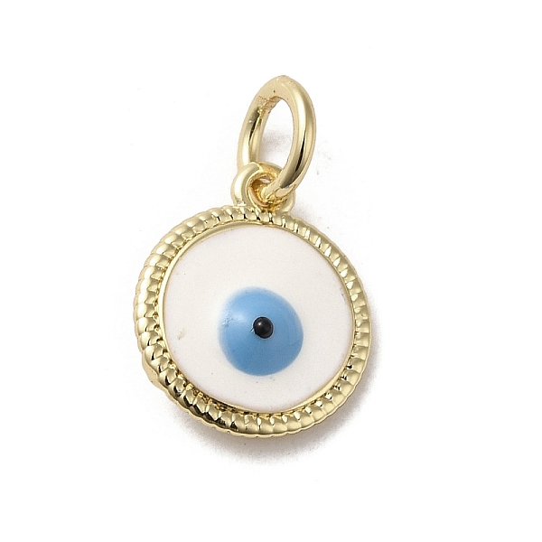 PandaHall Brass Enamel Charms, with Jump Ring, Real 18K Gold Plated, Flat Round with Evil Eye Charm, White, 13.5x11.5x3.7mm, Hole: 3.2mm...
PandaHall Brass Enamel Charms, with Jump Ring, Real 18K Gold Plated, Flat Round with Evil Eye Charm, White, 13.5x11.5x3.7mm, Hole: 3.2mm...