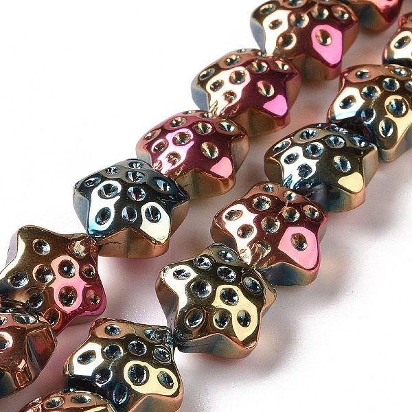 PandaHall Transparent Electroplate Glass Beads Strands, Rainbow Plated, Star, Fuchsia, 15x15x9mm, Hole: 1.2mm, about 45pcs/strand, 23.62..., Pink
PandaHall Transparent Electroplate Glass Beads Strands, Rainbow Plated, Star, Fuchsia, 15x15x9mm, Hole: 1.2mm, about 45pcs/strand, 23.62..., Pink