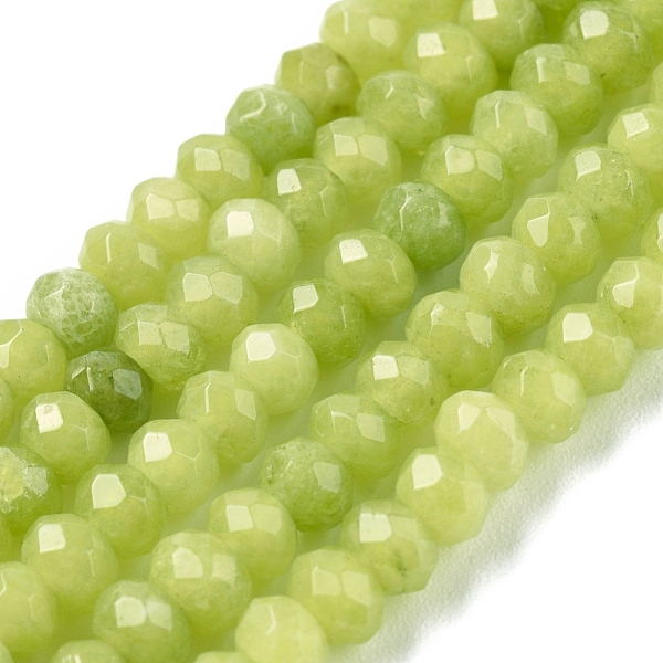 PandaHall Dyed Natural Malaysia Jade Rondelle Beads Strands, Faceted, Green Yellow, 4x2~3mm, Hole: 1mm, about 115pcs/strand, 14 inch...
PandaHall Dyed Natural Malaysia Jade Rondelle Beads Strands, Faceted, Green Yellow, 4x2~3mm, Hole: 1mm, about 115pcs/strand, 14 inch...