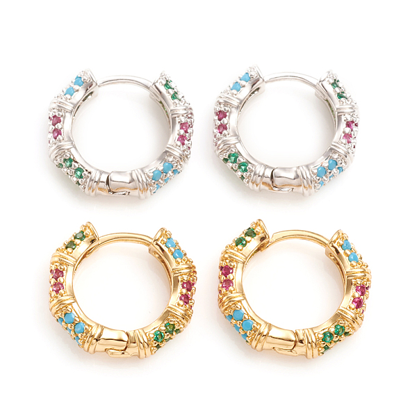 PandaHall Brass Micro Pave Cubic Zirconia Huggie Hoop Earrings, Ring, Colorful, Mixed Color, 15.5x16.5x4mm, Pin: 1mm Brass Ring
PandaHall Brass Micro Pave Cubic Zirconia Huggie Hoop Earrings, Ring, Colorful, Mixed Color, 15.5x16.5x4mm, Pin: 1mm Brass Ring