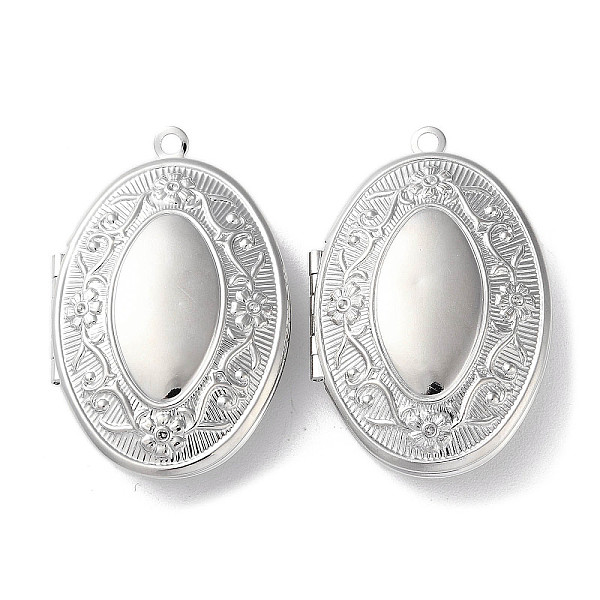 PandaHall Rack Plating Brass Locket Pendants, Long-Lasting Plated, Oval, Platinum, 42x27x9.5mm, Hole: 2mm Brass Oval
PandaHall Rack Plating Brass Locket Pendants, Long-Lasting Plated, Oval, Platinum, 42x27x9.5mm, Hole: 2mm Brass Oval