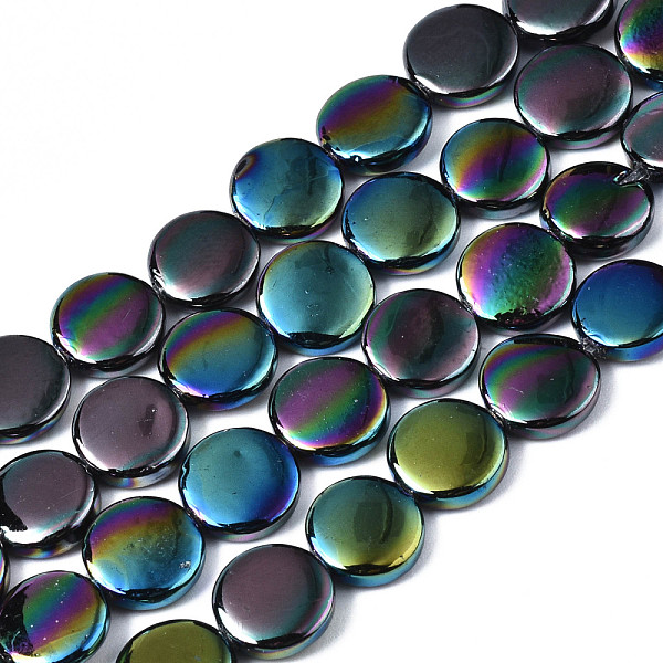 PandaHall Electroplate Natural Freshwater Shell Beads Strands, Flat Round, Blue, 8x2.5mm, Hole: 0.5mm, about 48~49pcs/strand, 15.35 inch...
PandaHall Electroplate Natural Freshwater Shell Beads Strands, Flat Round, Blue, 8x2.5mm, Hole: 0.5mm, about 48~49pcs/strand, 15.35 inch...