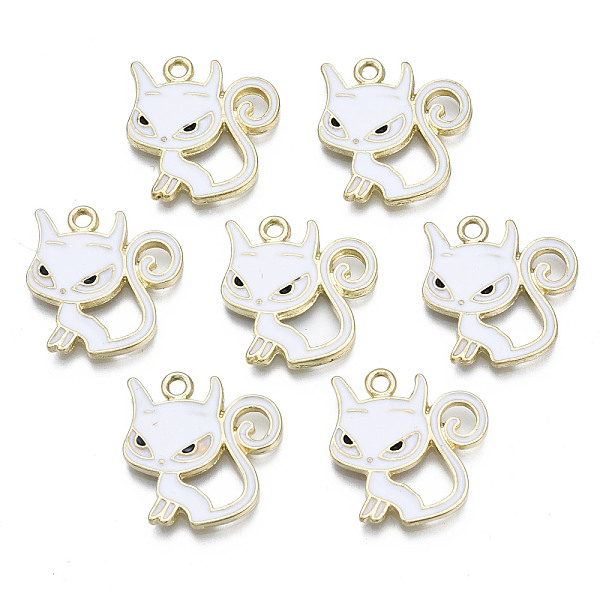 PandaHall Alloy Enamel Kitten Pendants, Cartoon Cat Shape, Light Gold, White, 19x18x2mm, Hole: 1.6mm Alloy+Enamel Cat Shape White
PandaHall Alloy Enamel Kitten Pendants, Cartoon Cat Shape, Light Gold, White, 19x18x2mm, Hole: 1.6mm Alloy+Enamel Cat Shape White