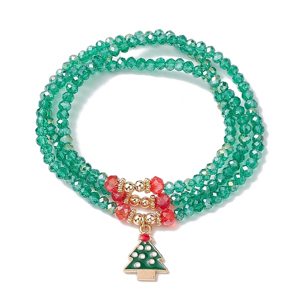 PandaHall Faceted Glass Beaded Stretch Wrap Bracelets, Christmas Tree Alloy Enamel Charm Bracelets for Women, Green, Inner Diameter: 2-1/8...
PandaHall Faceted Glass Beaded Stretch Wrap Bracelets, Christmas Tree Alloy Enamel Charm Bracelets for Women, Green, Inner Diameter: 2-1/8...