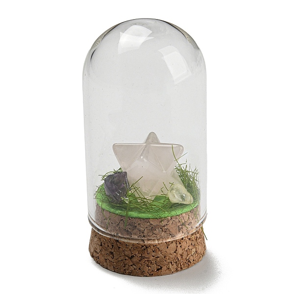 PandaHall Natural Rose Quartz Polygon Display Decoration with Glass Dome Cloche Cover, Cork Base Bell Jar Ornaments for Home Decoration...
PandaHall Natural Rose Quartz Polygon Display Decoration with Glass Dome Cloche Cover, Cork Base Bell Jar Ornaments for Home Decoration...