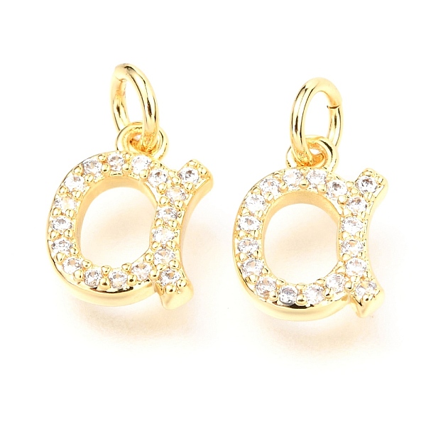 PandaHall Brass Micro Pave Cubic Zirconia Charms, with Jump Rings, Greek Alphabet, Real 18k Gold Plated, Letter.A, 11.5x8.5x2mm, Jump Ring..., Clear
PandaHall Brass Micro Pave Cubic Zirconia Charms, with Jump Rings, Greek Alphabet, Real 18k Gold Plated, Letter.A, 11.5x8.5x2mm, Jump Ring..., Clear