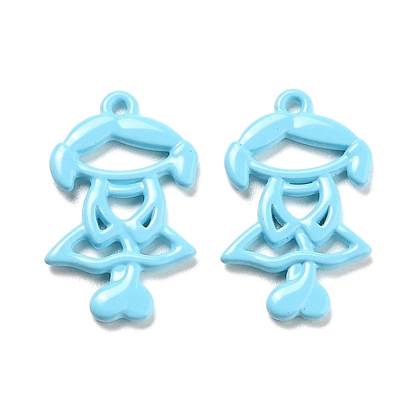 PandaHall Spray Painted Alloy Pendant, Hollow out Girl, Light Sky Blue, 22x13.5x2mm, Hole: 1mm Alloy Human
PandaHall Spray Painted Alloy Pendant, Hollow out Girl, Light Sky Blue, 22x13.5x2mm, Hole: 1mm Alloy Human