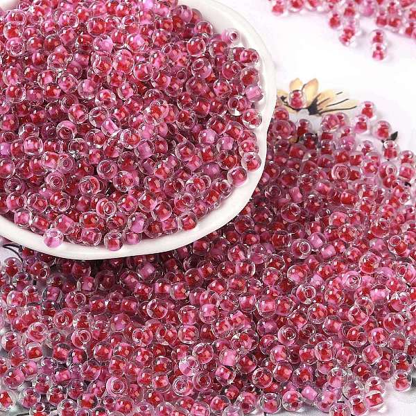 PandaHall Transparent Inside Colours Glass Seed Beads, Round Hole, Round, Hot Pink, 4x3mm, Hole: 1.4mm, about 6428pcs/pound Glass
PandaHall Transparent Inside Colours Glass Seed Beads, Round Hole, Round, Hot Pink, 4x3mm, Hole: 1.4mm, about 6428pcs/pound Glass