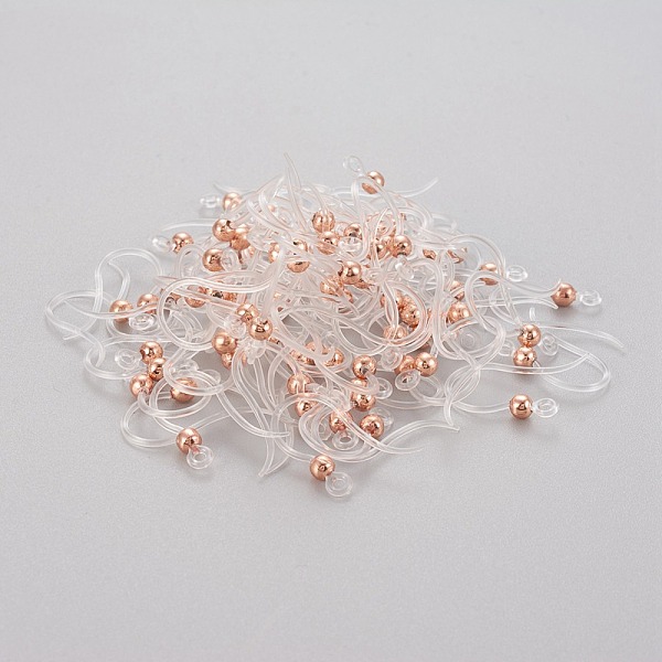 PandaHall Eco-Friendly Plastic Earring Hooks, with 304 Stainless Steel Beads and Horizontal Loop, Round, Rose Gold, 15.5x8x0.7mm, Hole...
PandaHall Eco-Friendly Plastic Earring Hooks, with 304 Stainless Steel Beads and Horizontal Loop, Round, Rose Gold, 15.5x8x0.7mm, Hole...