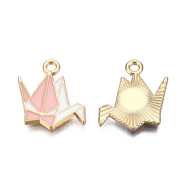 PandaHall Alloy Pendants, with Enamel, Paper Crane, Light Gold, Pink, 17x17x2mm, Hole: 2mm Alloy+Enamel Others Pink
PandaHall Alloy Pendants, with Enamel, Paper Crane, Light Gold, Pink, 17x17x2mm, Hole: 2mm Alloy+Enamel Others Pink