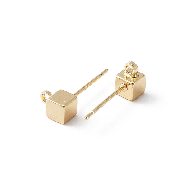 PandaHall Brass Stud Earring Findings, with Horizontal Loops, Cube, Golden, 6.5x4x4mm, Hole: 1.5mm, Pin: 0.8mm Brass Cube
PandaHall Brass Stud Earring Findings, with Horizontal Loops, Cube, Golden, 6.5x4x4mm, Hole: 1.5mm, Pin: 0.8mm Brass Cube