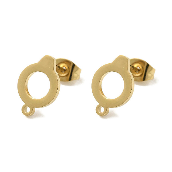 PandaHall Ion Plating(IP) 304 Stainless Steel Stud Earring Findings, Flat Round, Golden, 12x8.5mm, Hole: 1.2mm, Pin: 0.7x11mm 304 Stainless...
PandaHall Ion Plating(IP) 304 Stainless Steel Stud Earring Findings, Flat Round, Golden, 12x8.5mm, Hole: 1.2mm, Pin: 0.7x11mm 304 Stainless...