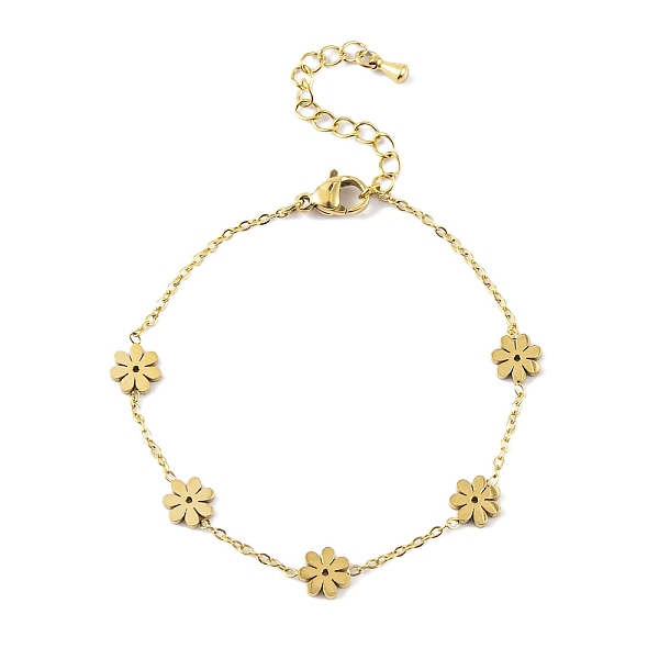 PandaHall Ion Plating(IP) 304 Stainless Steel Link Chain Bracelets for Women, Golden, Flower, 6-3/4 inch(17cm)+45mm extender 304 Stainless...
PandaHall Ion Plating(IP) 304 Stainless Steel Link Chain Bracelets for Women, Golden, Flower, 6-3/4 inch(17cm)+45mm extender 304 Stainless...