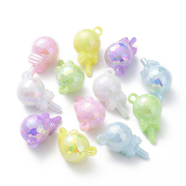 PandaHall UV Plating Rainbow Iridescent Acrylic Pendants, Lollipop, Mixed Color, 34x23x18mm, Hole: 3.5mm Acrylic Candy Multicolor
PandaHall UV Plating Rainbow Iridescent Acrylic Pendants, Lollipop, Mixed Color, 34x23x18mm, Hole: 3.5mm Acrylic Candy Multicolor