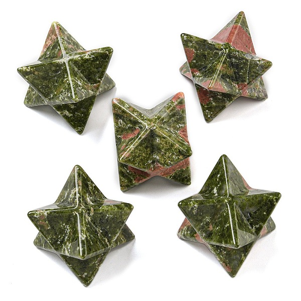 PandaHall Natural Unakite Beads, No Hole/Undrilled, Merkaba Star, 25x25x25mm Unakite Star
PandaHall Natural Unakite Beads, No Hole/Undrilled, Merkaba Star, 25x25x25mm Unakite Star