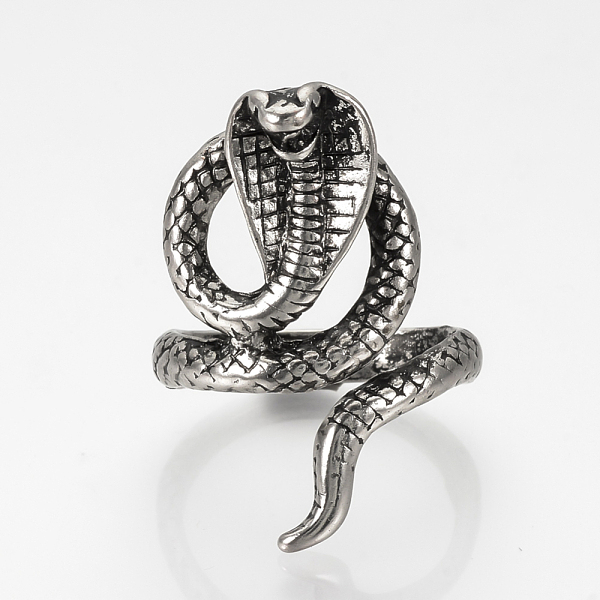 PandaHall Alloy Finger Rings, Wide Band Rings, Snake, Antique Silver, Size 9, 19mm Alloy
PandaHall Alloy Finger Rings, Wide Band Rings, Snake, Antique Silver, Size 9, 19mm Alloy