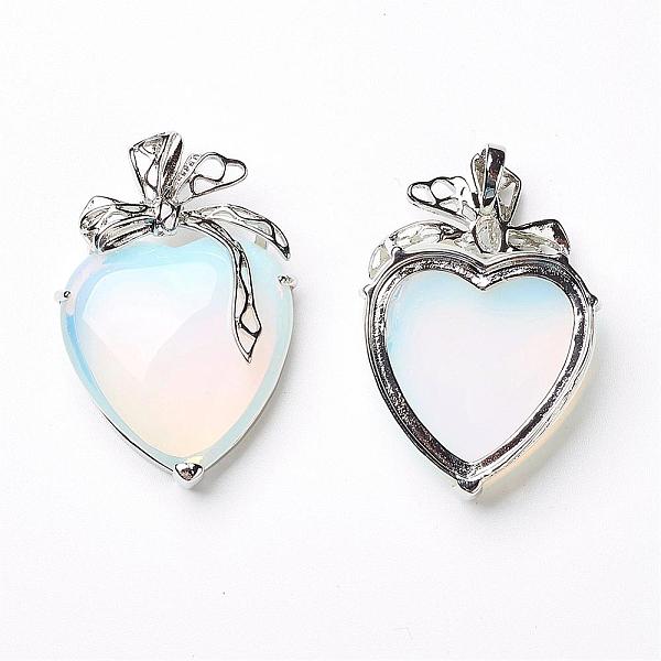 PandaHall Opalite Pendants, with Platinum Tone Brass Findings, Heart, 46x32x10mm, Hole: 3.5x6mm Opalite Heart
PandaHall Opalite Pendants, with Platinum Tone Brass Findings, Heart, 46x32x10mm, Hole: 3.5x6mm Opalite Heart