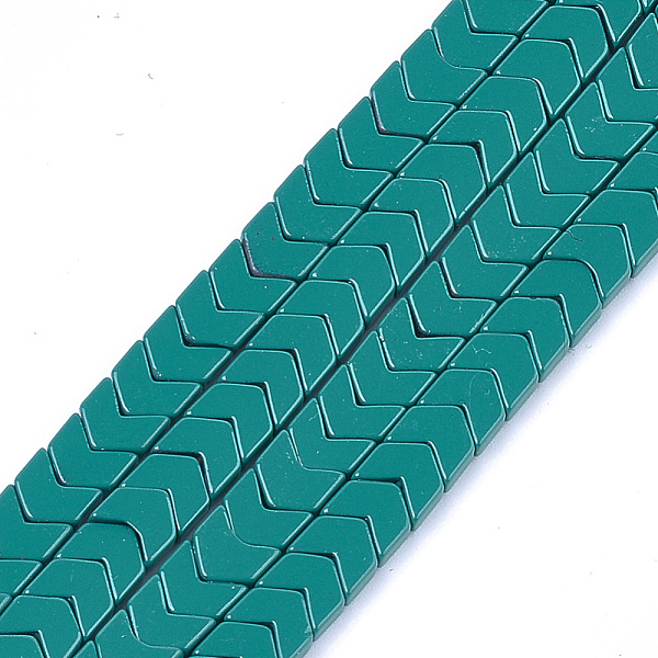 PandaHall Spray Painted Non-magnetic Synthetic Hematite Beads Strands, Arrow/Chevron, Teal, 5.5x6x2mm, Hole: 0.7mm, about 107pcs/strand..., Cyan
PandaHall Spray Painted Non-magnetic Synthetic Hematite Beads Strands, Arrow/Chevron, Teal, 5.5x6x2mm, Hole: 0.7mm, about 107pcs/strand..., Cyan