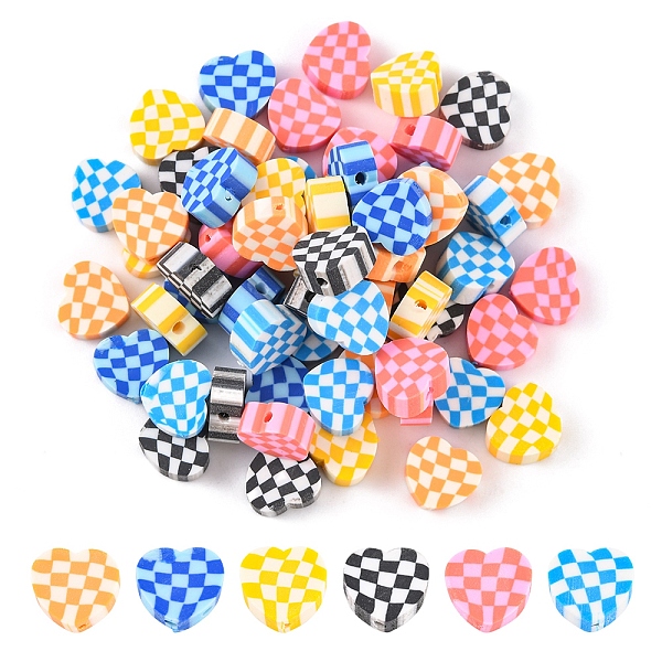 PandaHall 120Pcs 6 Colors Handmade Polymer Clay Beads, Heart with Tartan Pattern, Mixed Color, 9x10x4mm, Hole: 1.5mm, 20pcs/color Polymer..., Multicolor
PandaHall 120Pcs 6 Colors Handmade Polymer Clay Beads, Heart with Tartan Pattern, Mixed Color, 9x10x4mm, Hole: 1.5mm, 20pcs/color Polymer..., Multicolor