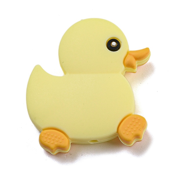 PandaHall Silicone Focal Beads, Silicone Teething Beads, Baby Toy, Duck, Light Goldenrod Yellow, 31x29x8mm, Hole: 2mm Silicone Duck
PandaHall Silicone Focal Beads, Silicone Teething Beads, Baby Toy, Duck, Light Goldenrod Yellow, 31x29x8mm, Hole: 2mm Silicone Duck