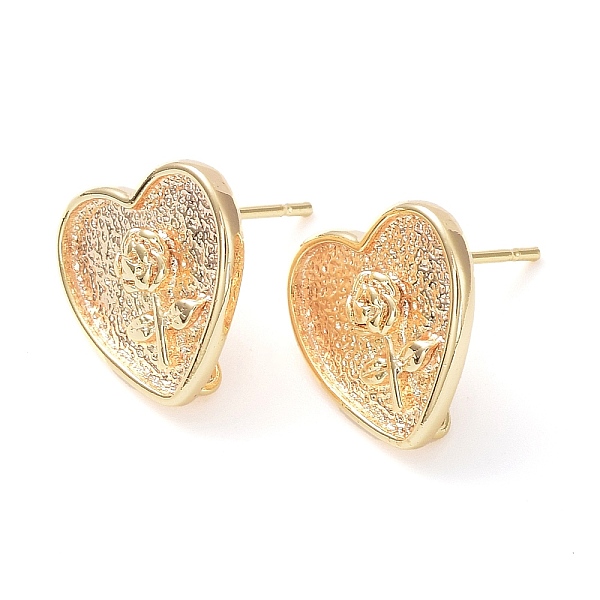 PandaHall Brass Stud Earring Finding, with Vertical Loop, Heart with Rose, Real 18K Gold Plated, 12.5x13mm, Hole: 1mm, Pin: 0.7mm Brass...
PandaHall Brass Stud Earring Finding, with Vertical Loop, Heart with Rose, Real 18K Gold Plated, 12.5x13mm, Hole: 1mm, Pin: 0.7mm Brass...