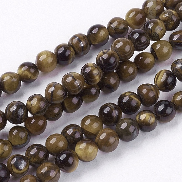 PandaHall Natural Tiger Eye Round Bead Strands, 4mm, Hole: 1mm, about 83~96pcs/strand, 15.7 inch Tiger Eye Round Brown
PandaHall Natural Tiger Eye Round Bead Strands, 4mm, Hole: 1mm, about 83~96pcs/strand, 15.7 inch Tiger Eye Round Brown