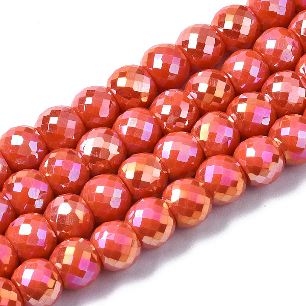 PandaHall Electroplate Glass Beads Strands, AB Color Plated, Faceted, Round, Orange Red, 8x6mm, Hole: 1.2mm, about 80pcs/strand, 18.66~19.76...
PandaHall Electroplate Glass Beads Strands, AB Color Plated, Faceted, Round, Orange Red, 8x6mm, Hole: 1.2mm, about 80pcs/strand, 18.66~19.76...