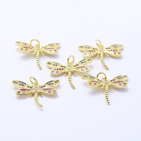 PandaHall Brass Micro Pave Cubic Zirconia Pendants, Dragonfly, Lead Free & Nickel Free & Cadmium Free, Colorful, Golden, 16.5x22x3mm, Hole...
PandaHall Brass Micro Pave Cubic Zirconia Pendants, Dragonfly, Lead Free & Nickel Free & Cadmium Free, Colorful, Golden, 16.5x22x3mm, Hole...