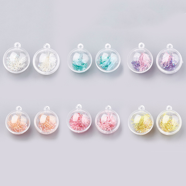 PandaHall Plastic Ball Pendants, with Dried Flower and Resin, Round, Mixed Color, 36x30x30mm, Hole: 3mm Plastic Round Multicolor
PandaHall Plastic Ball Pendants, with Dried Flower and Resin, Round, Mixed Color, 36x30x30mm, Hole: 3mm Plastic Round Multicolor