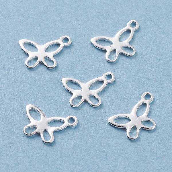 PandaHall 201 Stainless Steel Charms, Butterfly, Hollow, Silver, 7.5x11x0.8mm, Hole: 1.2mm 201 Stainless Steel Butterfly
PandaHall 201 Stainless Steel Charms, Butterfly, Hollow, Silver, 7.5x11x0.8mm, Hole: 1.2mm 201 Stainless Steel Butterfly