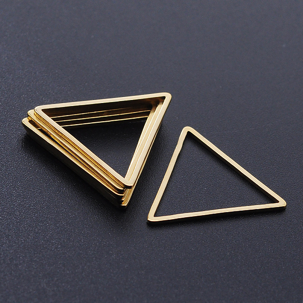 PandaHall 201 Stainless Steel Linking Rings, Laser Cut, Triangle, Golden, 20x23x1mm, Inner Size: 17x19.5mm 201 Stainless Steel Triangle
PandaHall 201 Stainless Steel Linking Rings, Laser Cut, Triangle, Golden, 20x23x1mm, Inner Size: 17x19.5mm 201 Stainless Steel Triangle