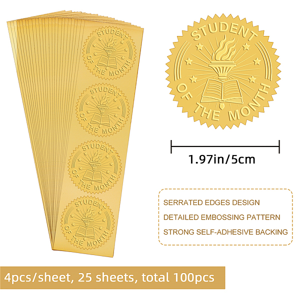 PandaHall CRASPIRE 2 Inch Gold Embossed Envelope Seals Stickers Student of The Month 100pcs Adhesive Embossed Foil Seals Stickers Label for...
PandaHall CRASPIRE 2 Inch Gold Embossed Envelope Seals Stickers Student of The Month 100pcs Adhesive Embossed Foil Seals Stickers Label for...