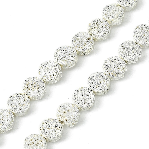 PandaHall Electroplated Natural Lava Rock Beads Strands, Flat Round, Silver Plated, 6~6.5x2.5~3mm, Hole: 0.9mm, about 62pcs/strand, 15.35''...
PandaHall Electroplated Natural Lava Rock Beads Strands, Flat Round, Silver Plated, 6~6.5x2.5~3mm, Hole: 0.9mm, about 62pcs/strand, 15.35''...