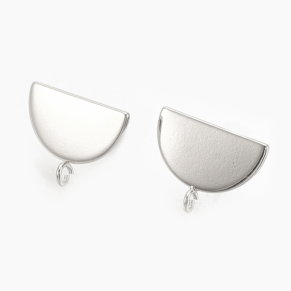 PandaHall Brass Stud Earrings Findings, with Loop, Half Round, Nickel Free, Real Platinum Plated, 12.5x16mm, Hole: 2mm, Pin: 0.7mm Brass...
PandaHall Brass Stud Earrings Findings, with Loop, Half Round, Nickel Free, Real Platinum Plated, 12.5x16mm, Hole: 2mm, Pin: 0.7mm Brass...