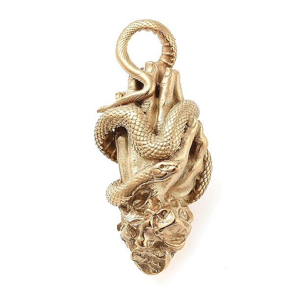 PandaHall 304 Stainless Steel Pendants, Hand with Snake Charm, Antique Golden, 42.5x19x17mm, Hole: 6mm 304 Stainless Steel Snake
PandaHall 304 Stainless Steel Pendants, Hand with Snake Charm, Antique Golden, 42.5x19x17mm, Hole: 6mm 304 Stainless Steel Snake