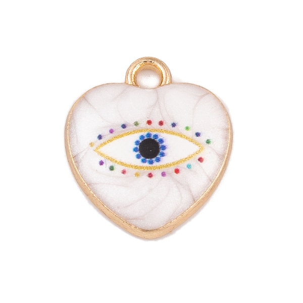 PandaHall Alloy Enamel Pendants, Golden, Heart with Evil Eye Charm, White, 16x14x3.5mm, Hole: 1.6mm Alloy+Enamel Heart White
PandaHall Alloy Enamel Pendants, Golden, Heart with Evil Eye Charm, White, 16x14x3.5mm, Hole: 1.6mm Alloy+Enamel Heart White