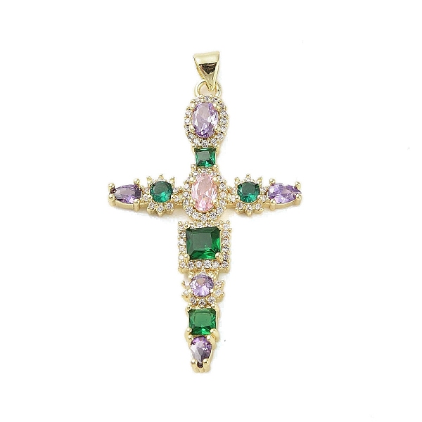 PandaHall Real 18K Gold Plated Brass Micro Pave Cubic Zirconia Pendants, with Glass, Cross, Colorful, 48x29x4.5mm, Hole: 3.3x4.4mm...
PandaHall Real 18K Gold Plated Brass Micro Pave Cubic Zirconia Pendants, with Glass, Cross, Colorful, 48x29x4.5mm, Hole: 3.3x4.4mm...