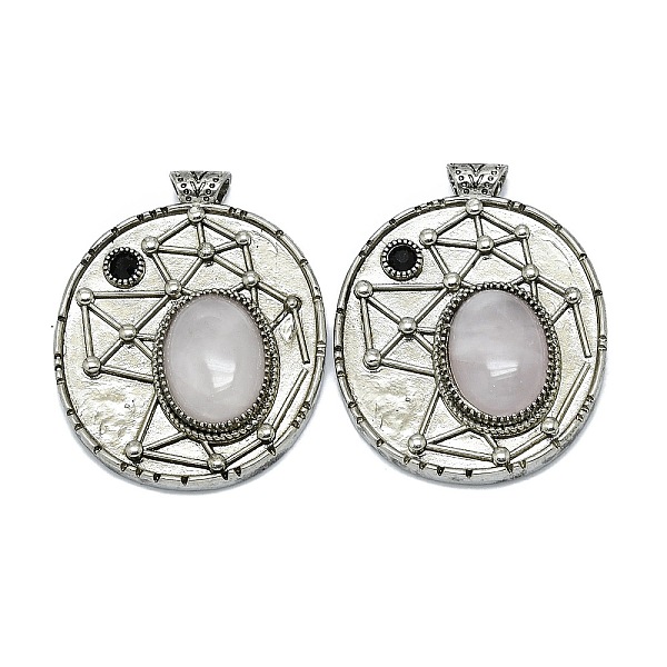 PandaHall Natural Rose Quartz Oval Pendants, Rack Plating Antique Silver Plated Brass Pave Rhinestone Oval Charms, Cadmium Free & Lead Free...
PandaHall Natural Rose Quartz Oval Pendants, Rack Plating Antique Silver Plated Brass Pave Rhinestone Oval Charms, Cadmium Free & Lead Free...