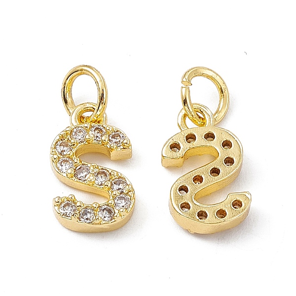 PandaHall Real 18K Gold Plated Brass Micro Pave Clear Cubic Zirconia Charms, with Jump Ring, Letter.S, 12x7x2.5mm, Hole: 3.4mm Brass+Cubic...
PandaHall Real 18K Gold Plated Brass Micro Pave Clear Cubic Zirconia Charms, with Jump Ring, Letter.S, 12x7x2.5mm, Hole: 3.4mm Brass+Cubic...