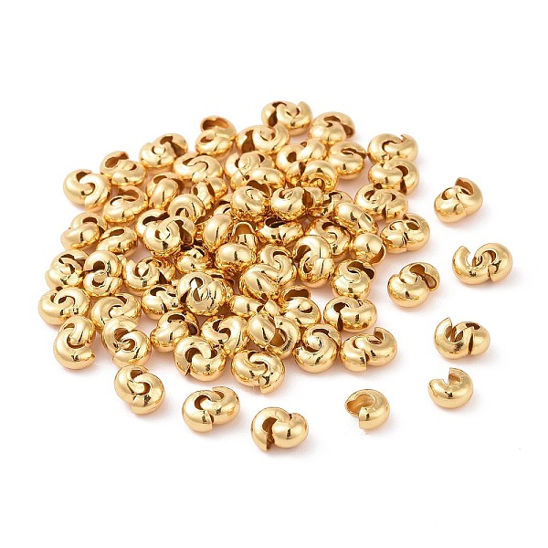 PandaHall 304 Stainless Steel Crimp Beads Covers, Golden, 5x4.5x3mm, Hole: 2mm 304 Stainless Steel
PandaHall 304 Stainless Steel Crimp Beads Covers, Golden, 5x4.5x3mm, Hole: 2mm 304 Stainless Steel