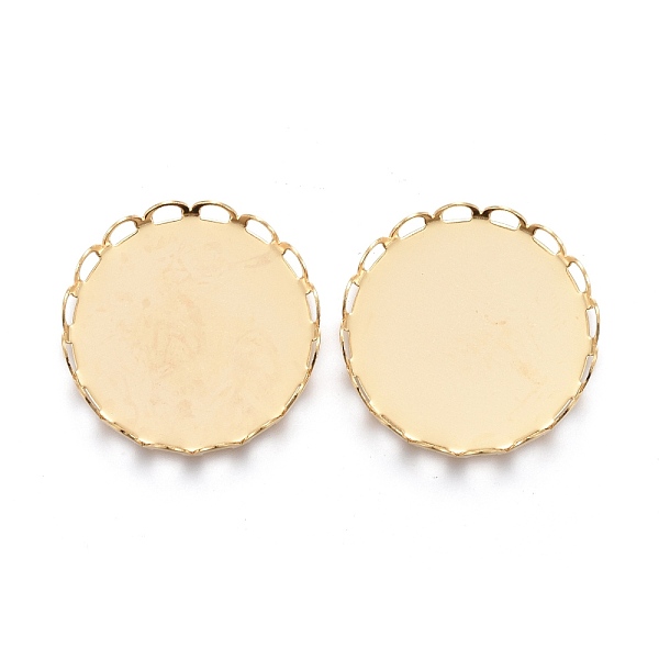 PandaHall 304 Stainless Steel Cabochon Settings, Lace Edge Bezel Cups, Flat Round, Golden, Tray:20mm, 21x3mm 304 Stainless Steel Flat Round
PandaHall 304 Stainless Steel Cabochon Settings, Lace Edge Bezel Cups, Flat Round, Golden, Tray:20mm, 21x3mm 304 Stainless Steel Flat Round