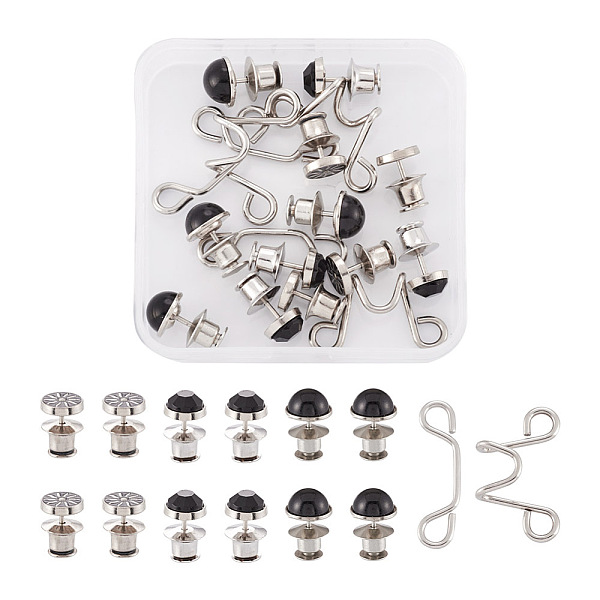 PandaHall 6 Sets 3 Style Adjustable Waist Extender Buckle, with Zinc Alloy Button Pins, for Jeans, Iron Removable Button Pins, Platinum, 2..., Black
PandaHall 6 Sets 3 Style Adjustable Waist Extender Buckle, with Zinc Alloy Button Pins, for Jeans, Iron Removable Button Pins, Platinum, 2..., Black