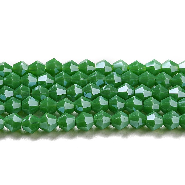 PandaHall Opaque Solid Color Electroplate Glass Beads Strands, Pearl Luster Plated, Faceted, Bicone, Sea Green, 4x4mm, Hole: 0.8mm, about...
PandaHall Opaque Solid Color Electroplate Glass Beads Strands, Pearl Luster Plated, Faceted, Bicone, Sea Green, 4x4mm, Hole: 0.8mm, about...