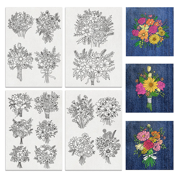 PandaHall 4 Sheets 11.6x8.2 Inch Stick and Stitch Embroidery Patterns, Non-woven Fabrics Water Soluble Embroidery Stabilizers, Flower...
PandaHall 4 Sheets 11.6x8.2 Inch Stick and Stitch Embroidery Patterns, Non-woven Fabrics Water Soluble Embroidery Stabilizers, Flower...