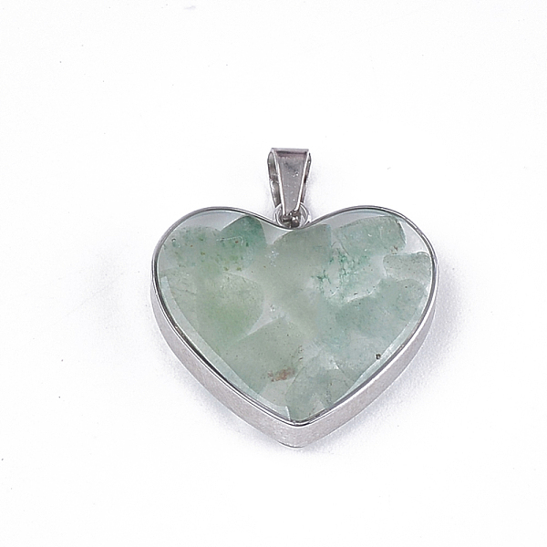 PandaHall Natural Green Aventurine Pendants, with Glass and 304 Stainless Steel Findings, Heart, Stainless Steel Color, 19x21x6mm, Hole...
PandaHall Natural Green Aventurine Pendants, with Glass and 304 Stainless Steel Findings, Heart, Stainless Steel Color, 19x21x6mm, Hole...
