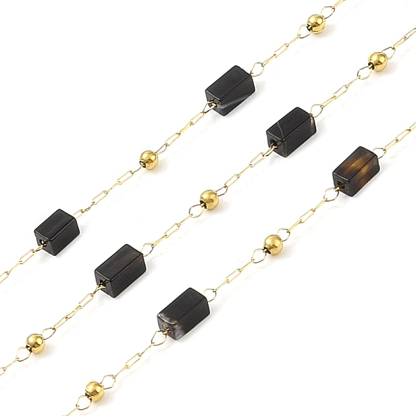PandaHall Ion Plating(IP) 304 Stainless Steel Link Chains, Natural Black Agate Beads & Spool, Soldered, Real 18K Gold Plated, 6.5x2.5x2.5mm...
PandaHall Ion Plating(IP) 304 Stainless Steel Link Chains, Natural Black Agate Beads & Spool, Soldered, Real 18K Gold Plated, 6.5x2.5x2.5mm...